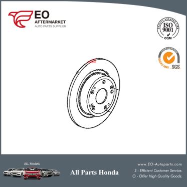 Rear Disc Brake Rotor For 2008-12 Honda Accord Sedan & Coupe EX, EX-V6 42510-TA0-A01