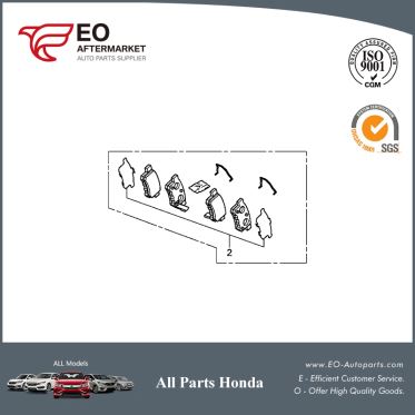 Rear Brake Pads For 2010-14 Honda Accord Sedan & Coupe EX, EX-LV6 43022-TA0-A80