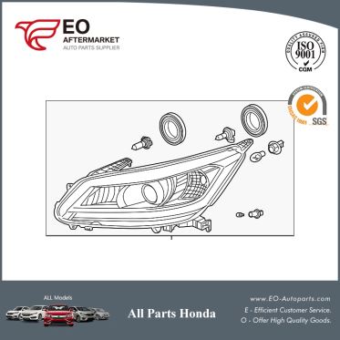 Headlights / Headlamps For 2016-17 Honda Accord Sedan EX, EX-L, EXL-V6 33150-T2A-A81