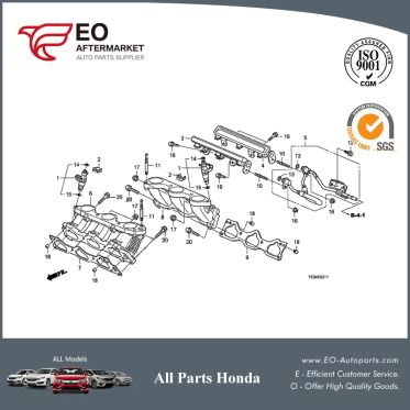 Fuel Injector Assy For 2009-17 Honda Accord Coupe & Seden 16450-R70-A01