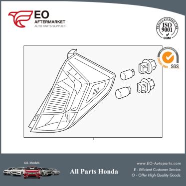 Tail Light Assy, L For 2015-17 Honda Fit 5-Door EX, EX-L, EX-LN, LX 33550-T5A-A11