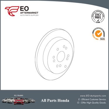 Brake Disc Rotors Rear For 2013-16 Honda CR-V 5-DOOR EX, EX-L, LX,42510-T0G-A04