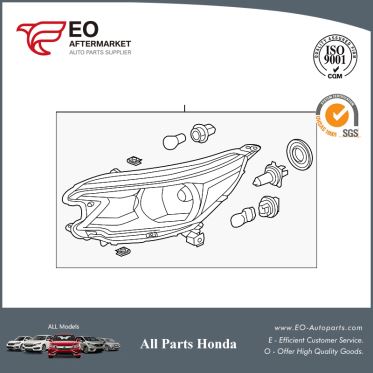 Headlight Assembly R For 2012-14 Honda CR-V 5-DOOR EX,EX-L,LX,33100-T0A-A01